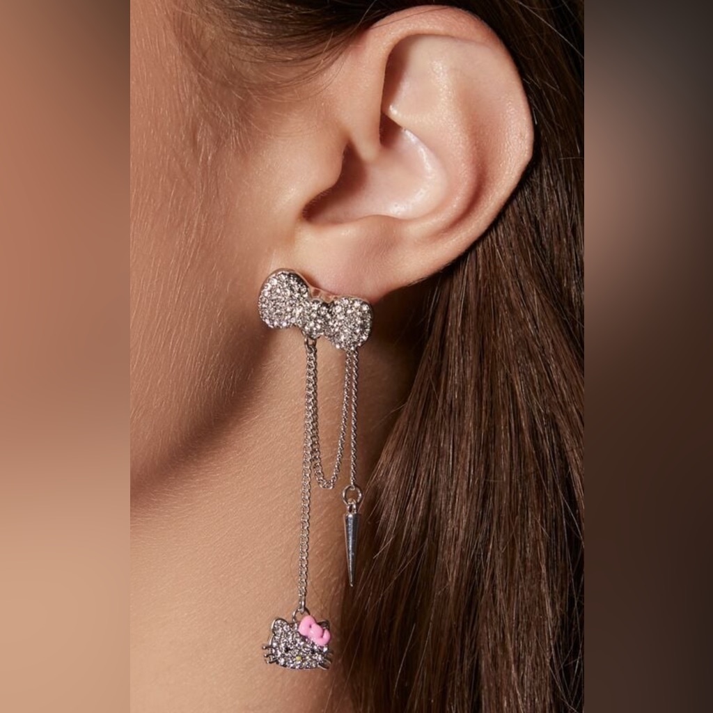 Hello Kitty Layered Chain Earrings